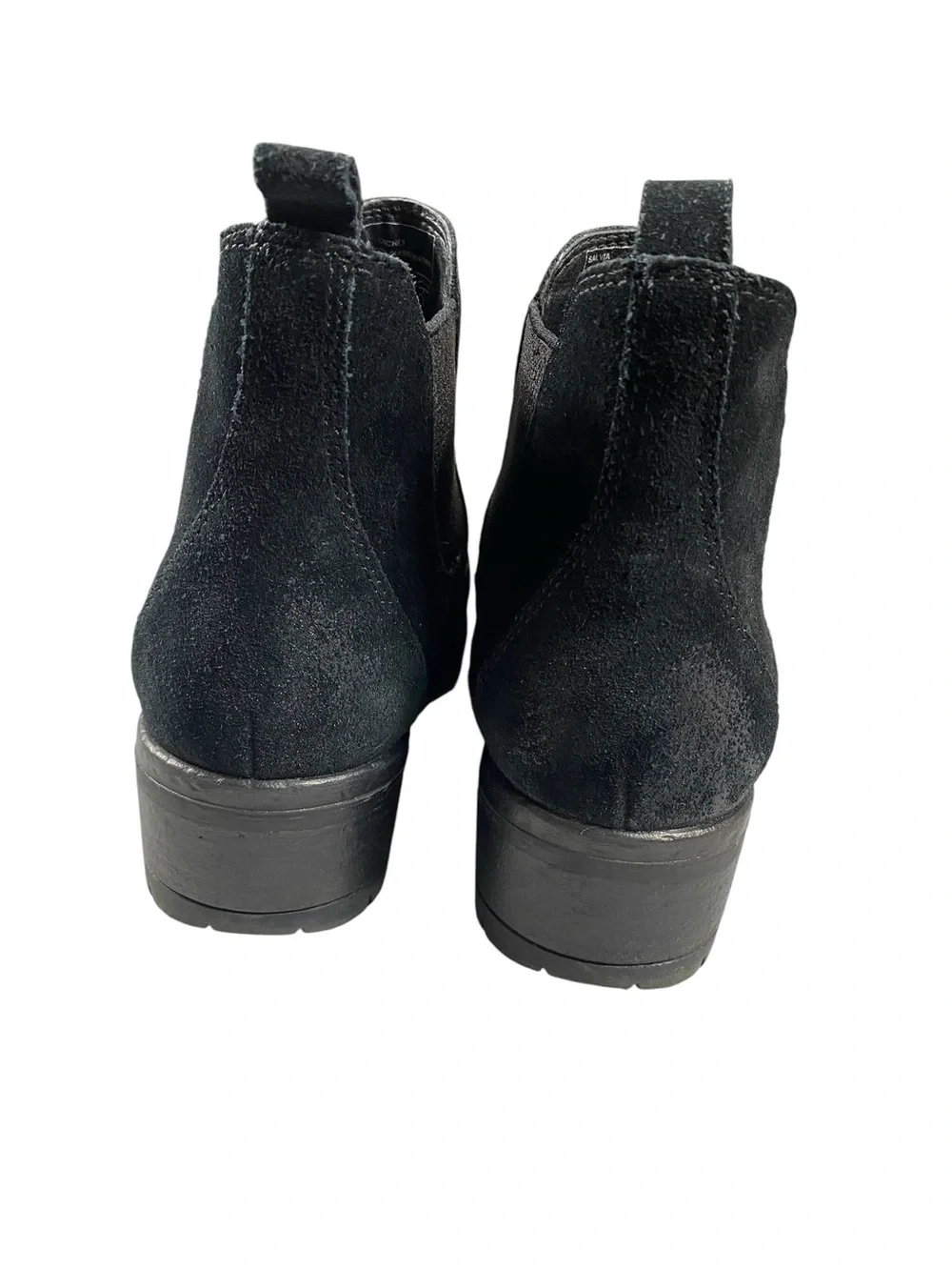 Salvia Cachet Black Suede Boots Size 37 Waterproof Lug Sole Chunky Rugged
